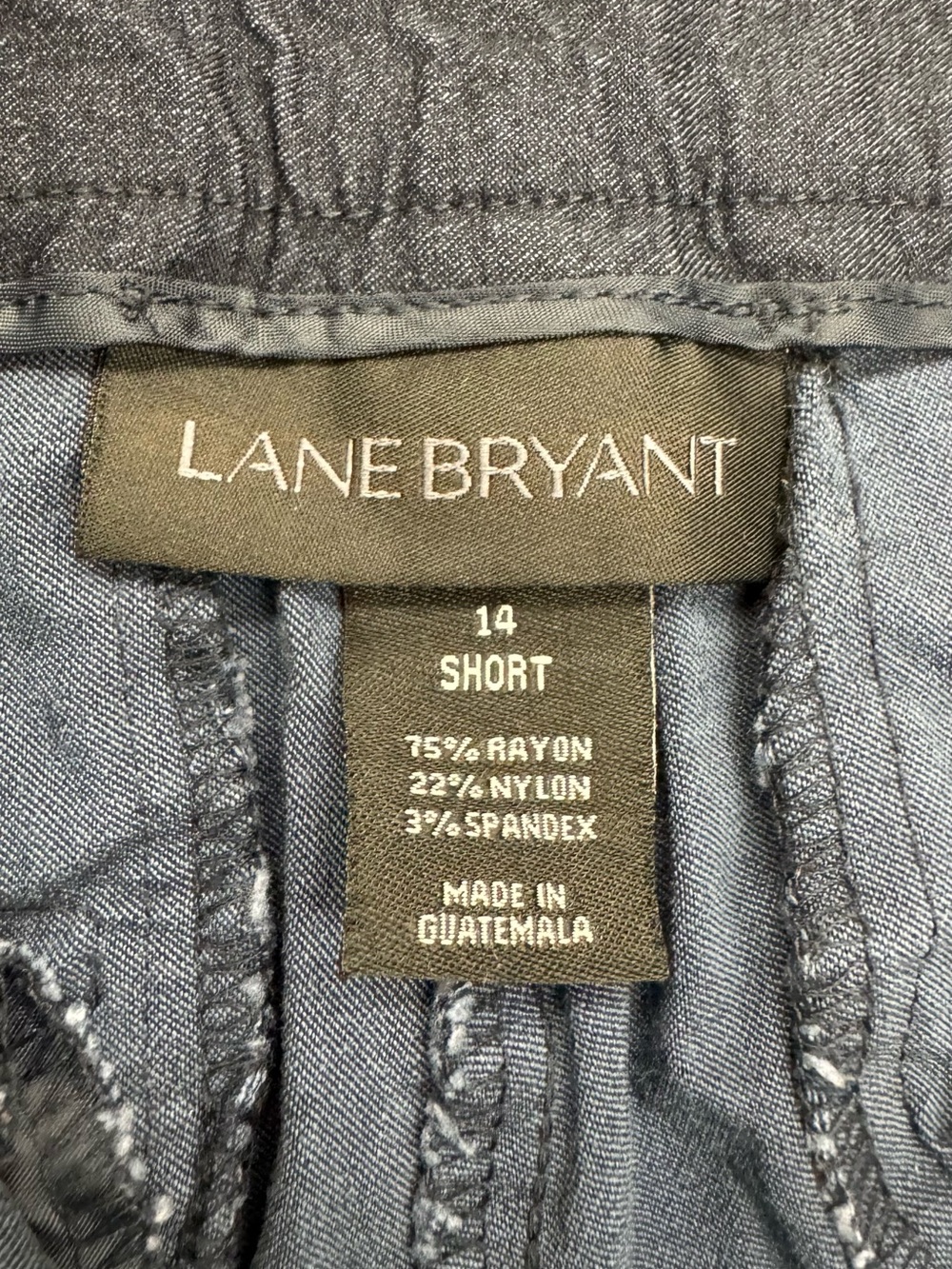 Lane Bryant Navy Flare Wide Leg Trousers pants size 14 short petite - Picture 2 of 4